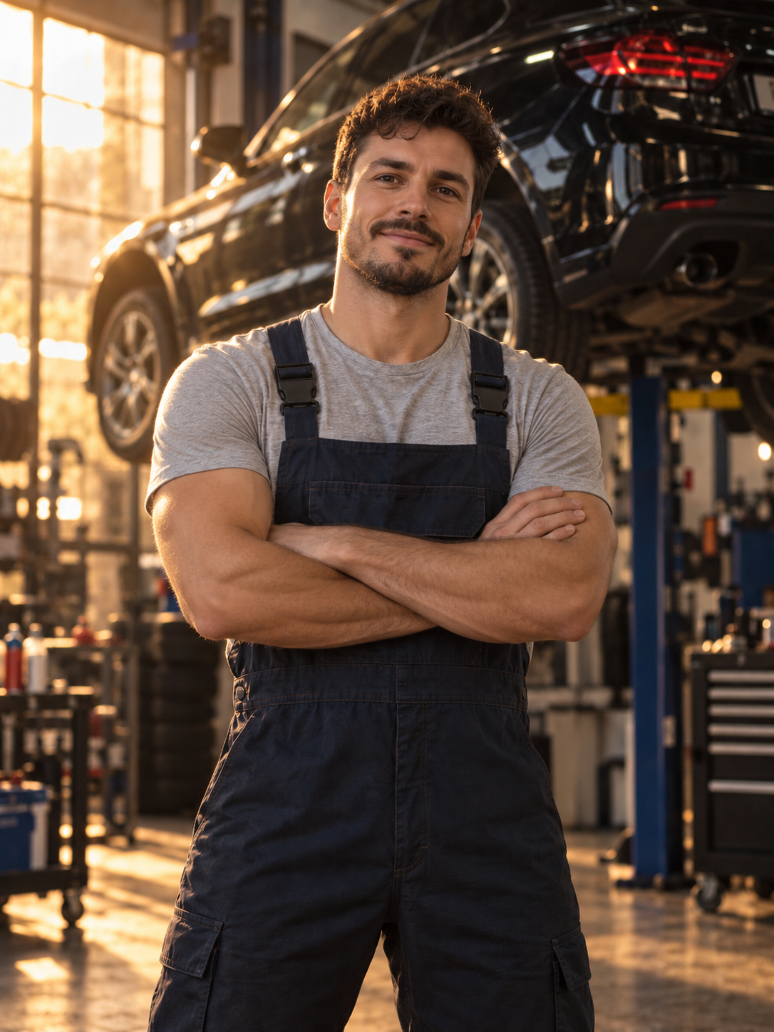 Técnico da Zebu Car pronto para receber seu carro
